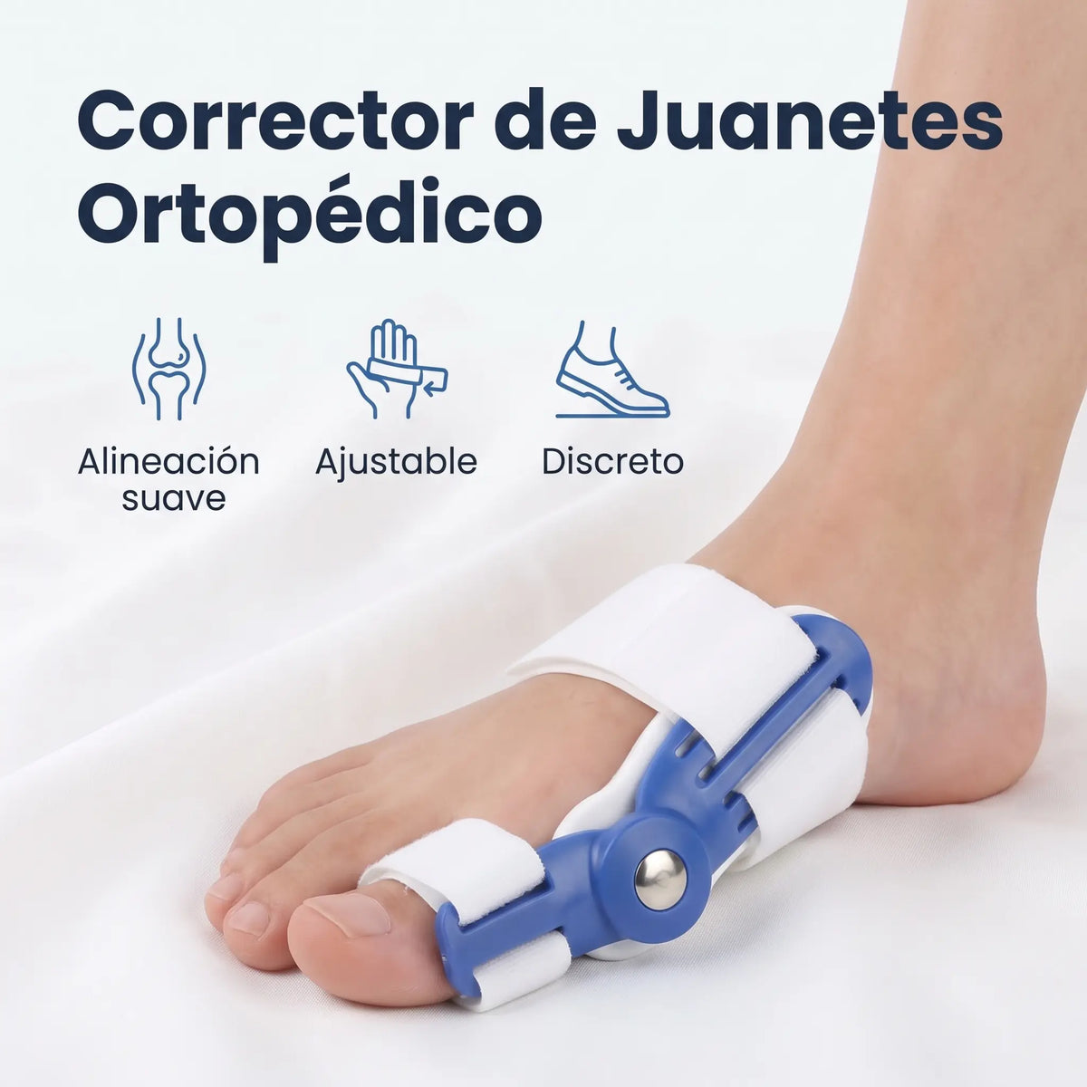 Corrector ortopédico ajustable - Camina con menos presión en el juanete